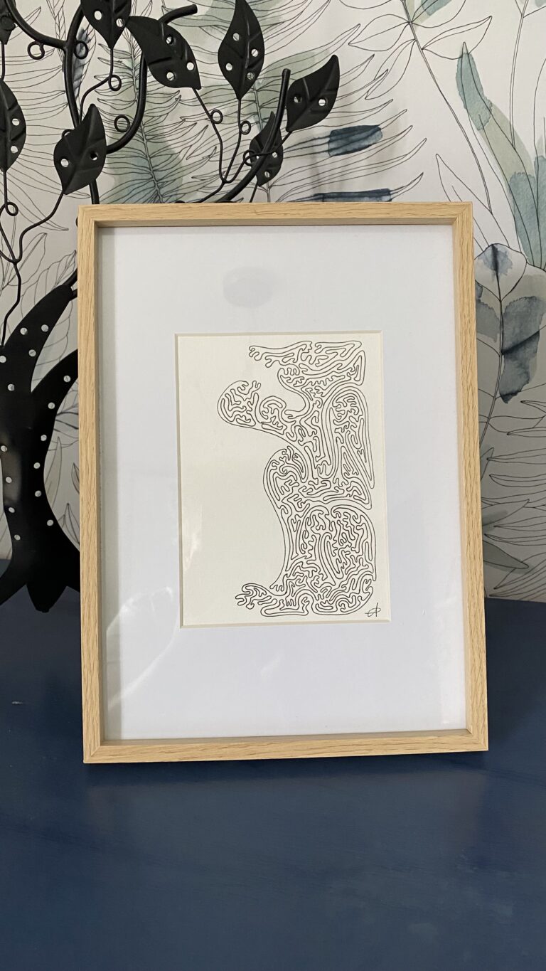cadre dessin déco fait main